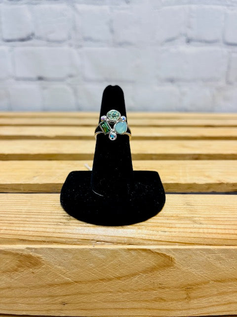 Sterling And Multi-Stone Ring